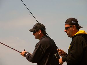 Kevin VanDam and Mark Zona fishing